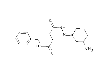 N-benzyl-4-[2-(3-methylcyclohexylidene)hydrazino]-4-oxobutanamide