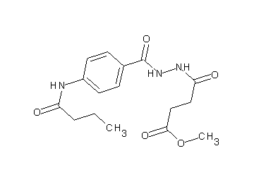 methyl 4-{2-[4-(butyrylamino)benzoyl]hydrazino}-4-oxobutanoate - Click Image to Close