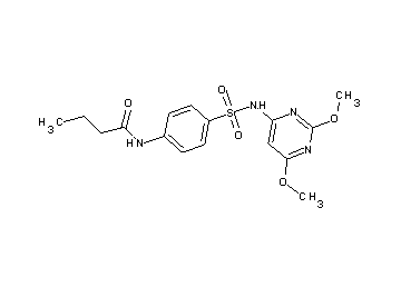 N-(4-{[(2,6-dimethoxy-4-pyrimidinyl)amino]sulfonyl}phenyl)butanamide