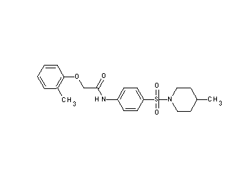 2-(2-methylphenoxy)-N-{4-[(4-methyl-1-piperidinyl)sulfonyl]phenyl}acetamide