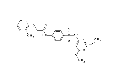 N-(4-{[(2,6-dimethoxy-4-pyrimidinyl)amino]sulfonyl}phenyl)-2-(2-methylphenoxy)acetamide