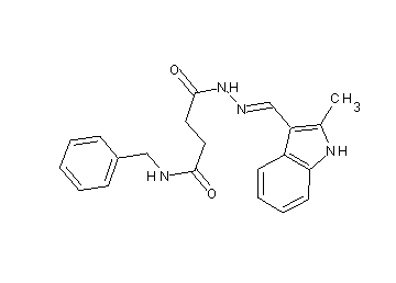 N-benzyl-4-{2-[(2-methyl-1H-indol-3-yl)methylene]hydrazino}-4-oxobutanamide