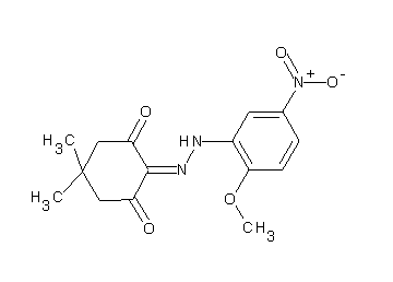 2-[(2-methoxy-5-nitrophenyl)hydrazono]-5,5-dimethyl-1,3-cyclohexanedione