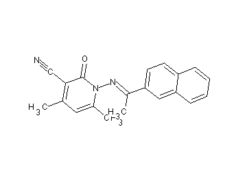 4,6-dimethyl-1-{[1-(2-naphthyl)ethylidene]amino}-2-oxo-1,2-dihydro-3-pyridinecarbonitrile