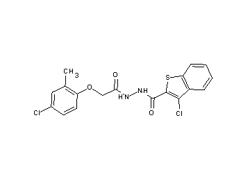 3-chloro-N'-[(4-chloro-2-methylphenoxy)acetyl]-1-benzothiophene-2-carbohydrazide