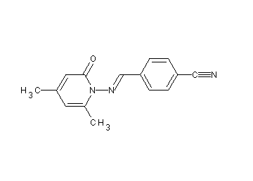4-{[(4,6-dimethyl-2-oxo-1(2H)-pyridinyl)imino]methyl}benzonitrile