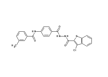 N-[4-({2-[(3-chloro-1-benzothien-2-yl)carbonyl]hydrazino}carbonyl)phenyl]-3-methylbenzamide