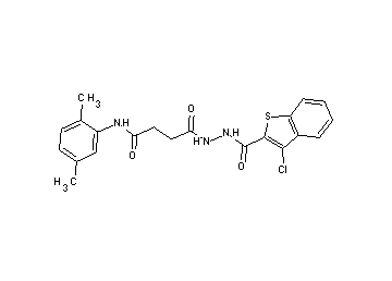 4-{2-[(3-chloro-1-benzothien-2-yl)carbonyl]hydrazino}-N-(2,5-dimethylphenyl)-4-oxobutanamide