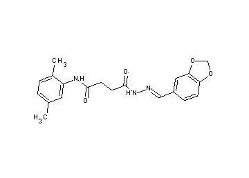 4-[2-(1,3-benzodioxol-5-ylmethylene)hydrazino]-N-(2,5-dimethylphenyl)-4-oxobutanamide