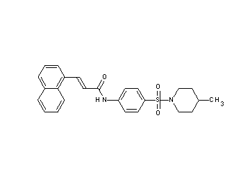 N-{4-[(4-methyl-1-piperidinyl)sulfonyl]phenyl}-3-(1-naphthyl)acrylamide