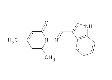1-[(1H-indol-3-ylmethylene)amino]-4,6-dimethyl-2(1H)-pyridinone