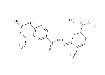N-(4-{[2-(5-isopropenyl-2-methyl-2-cyclohexen-1-ylidene)hydrazino]carbonyl}phenyl)butanamide