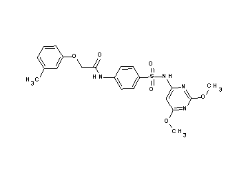 N-(4-{[(2,6-dimethoxy-4-pyrimidinyl)amino]sulfonyl}phenyl)-2-(3-methylphenoxy)acetamide - Click Image to Close