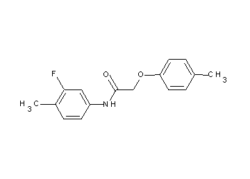 N-(3-fluoro-4-methylphenyl)-2-(4-methylphenoxy)acetamide - Click Image to Close