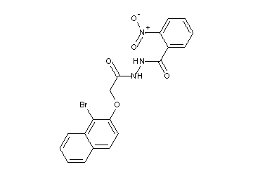 N'-{[(1-bromo-2-naphthyl)oxy]acetyl}-2-nitrobenzohydrazide