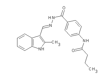 N-[4-({2-[(2-methyl-1H-indol-3-yl)methylene]hydrazino}carbonyl)phenyl]butanamide