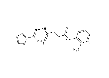 N-(3-chloro-2-methylphenyl)-4-oxo-4-{2-[1-(2-thienyl)ethylidene]hydrazino}butanamide
