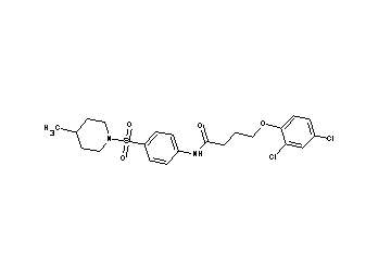 4-(2,4-dichlorophenoxy)-N-{4-[(4-methyl-1-piperidinyl)sulfonyl]phenyl}butanamide - Click Image to Close