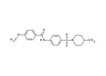 4-methoxy-N-{4-[(4-methyl-1-piperidinyl)sulfonyl]phenyl}benzamide