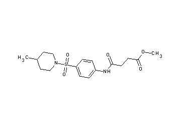 methyl 4-({4-[(4-methyl-1-piperidinyl)sulfonyl]phenyl}amino)-4-oxobutanoate