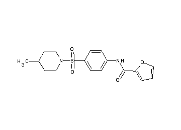 N-{4-[(4-methyl-1-piperidinyl)sulfonyl]phenyl}-2-furamide