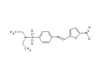 N,N-diethyl-4-{[(5-nitro-2-thienyl)methylene]amino}benzenesulfonamide