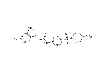 2-(4-chloro-2-methylphenoxy)-N-{4-[(4-methyl-1-piperidinyl)sulfonyl]phenyl}acetamide