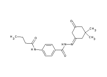 N-(4-{[2-(3,3-dimethyl-5-oxocyclohexylidene)hydrazino]carbonyl}phenyl)butanamide