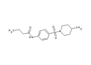N-{4-[(4-methyl-1-piperidinyl)sulfonyl]phenyl}butanamide - Click Image to Close