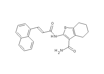 2-{[3-(1-naphthyl)acryloyl]amino}-4,5,6,7-tetrahydro-1-benzothiophene-3-carboxamide