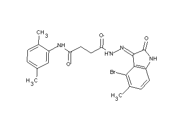 4-[2-(4-bromo-5-methyl-2-oxo-1,2-dihydro-3H-indol-3-ylidene)hydrazino]-N-(2,5-dimethylphenyl)-4-oxobutanamide