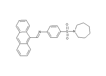N-(9-anthrylmethylene)-4-(1-azepanylsulfonyl)aniline