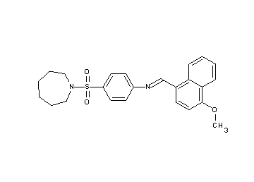 4-(1-azepanylsulfonyl)-N-[(4-methoxy-1-naphthyl)methylene]aniline
