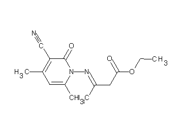 ethyl 3-[(3-cyano-4,6-dimethyl-2-oxo-1(2H)-pyridinyl)imino]butanoate