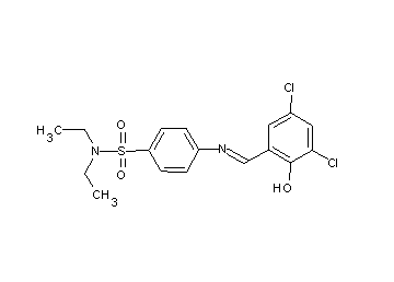 4-[(3,5-dichloro-2-hydroxybenzylidene)amino]-N,N-diethylbenzenesulfonamide