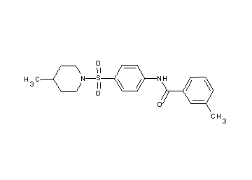 3-methyl-N-{4-[(4-methyl-1-piperidinyl)sulfonyl]phenyl}benzamide