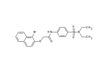2-[(1-bromo-2-naphthyl)oxy]-N-{4-[(diethylamino)sulfonyl]phenyl}acetamide