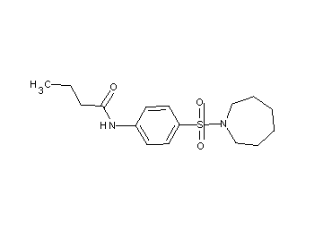 N-[4-(1-azepanylsulfonyl)phenyl]butanamide