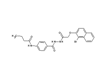 N-{4-[(2-{[(1-bromo-2-naphthyl)oxy]acetyl}hydrazino)carbonyl]phenyl}butanamide