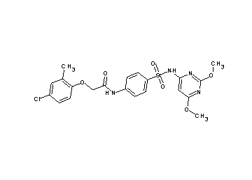 2-(4-chloro-2-methylphenoxy)-N-(4-{[(2,6-dimethoxy-4-pyrimidinyl)amino]sulfonyl}phenyl)acetamide