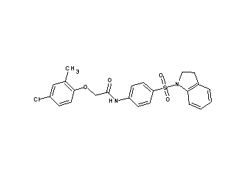 2-(4-chloro-2-methylphenoxy)-N-[4-(2,3-dihydro-1H-indol-1-ylsulfonyl)phenyl]acetamide