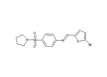 N-[(5-bromo-2-thienyl)methylene]-4-(1-pyrrolidinylsulfonyl)aniline