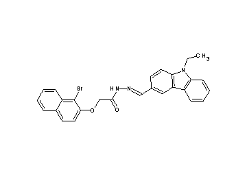 2-[(1-bromo-2-naphthyl)oxy]-N'-[(9-ethyl-9H-carbazol-3-yl)methylene]acetohydrazide
