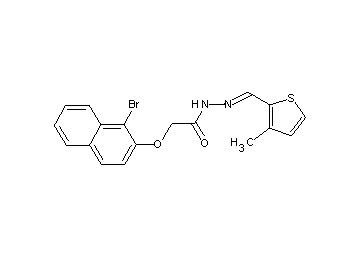 2-[(1-bromo-2-naphthyl)oxy]-N'-[(3-methyl-2-thienyl)methylene]acetohydrazide