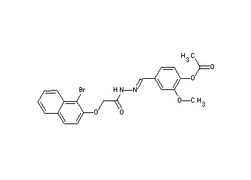 4-(2-{[(1-bromo-2-naphthyl)oxy]acetyl}carbonohydrazonoyl)-2-methoxyphenyl acetate