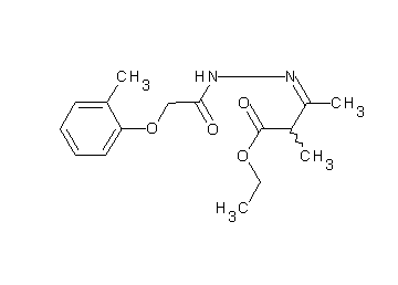 ethyl 2-methyl-3-{[(2-methylphenoxy)acetyl]hydrazono}butanoate