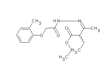 ethyl 2-ethyl-3-{[(2-methylphenoxy)acetyl]hydrazono}butanoate