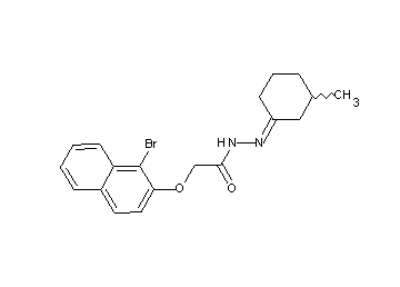 2-[(1-bromo-2-naphthyl)oxy]-N'-(3-methylcyclohexylidene)acetohydrazide