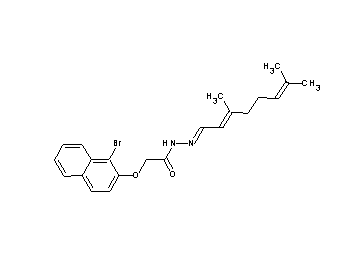 2-[(1-bromo-2-naphthyl)oxy]-N'-(3,7-dimethyl-2,6-octadien-1-ylidene)acetohydrazide