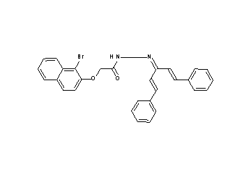 2-[(1-bromo-2-naphthyl)oxy]-N'-[3-phenyl-1-(2-phenylvinyl)-2-propen-1-ylidene]acetohydrazide - Click Image to Close